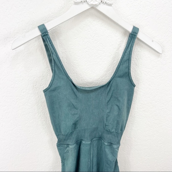 Free People Movement Good Karma Onesie Jumpsuit Shark Blue Green - Picture 4 of 9